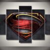 S-Man - Symbol - Movie 5 Panel Canvas Art Wall Decor