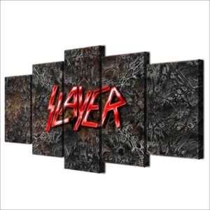 SLAYER letter - Music 5 Panel Canvas Art Wall Decor