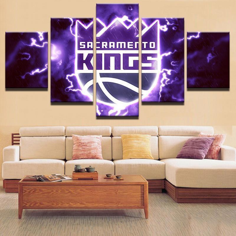 Sacramento Kings NBA Basketball - 5 Panel Canvas Art Wall Decor Sacramento Kings NBA Basketball - 5 Panel Canvas Art Wall Decor