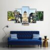Sacramento State Capitol Building - Nature 5 Panel Canvas Art Wall Decor
