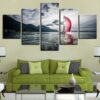 Sail Boat 12 - Space 5 Panel Canvas Art Wall Decor