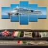 Sail Ship 12 - Space 5 Panel Canvas Art Wall Decor