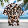 Saint Bernard Hawaiian Shirt Summer Button Up