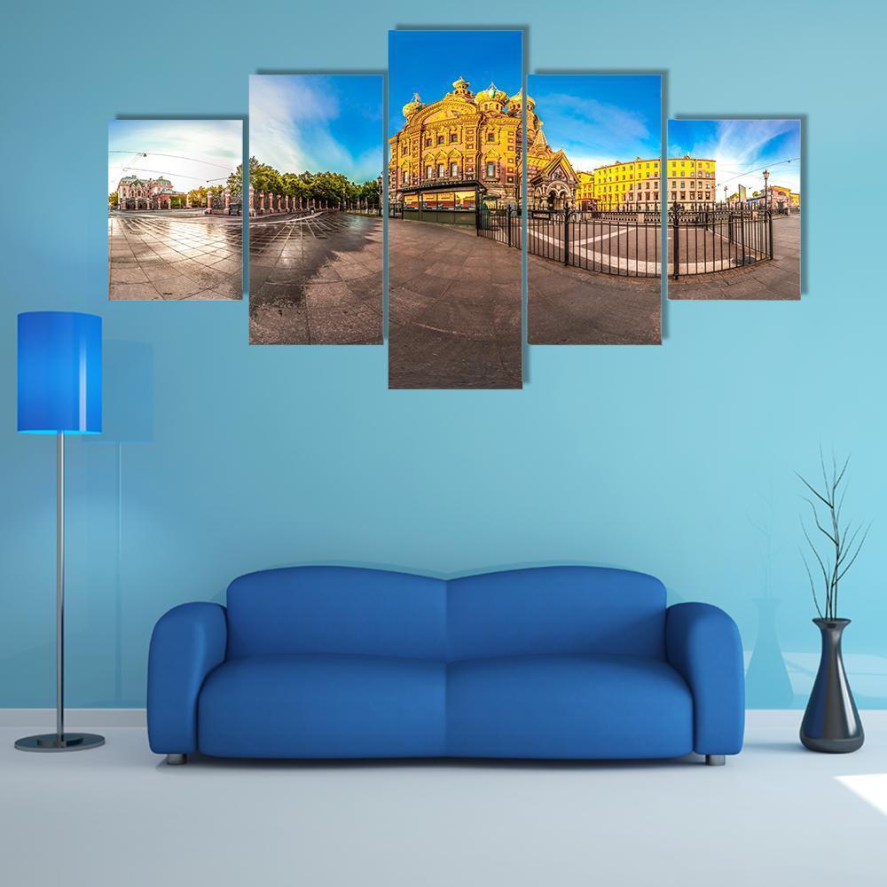 Saint-Petersburg Church Of The Savior On Blood - Religion 5 Panel Canvas Art Wall Decor Saint-Petersburg Church Of The Savior On Blood - Religion 5 Panel Canvas Art Wall Decor