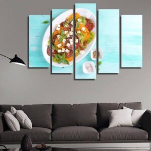Salad - Kitchen 5 Panel Canvas Art Wall Decor