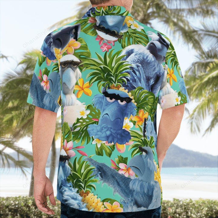 Sam The Eagle Muppet Tropical Hawaiian Shirt Sam The Eagle Muppet Tropical Hawaiian Shirt