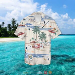 Samoyed Summer Beach Hawaiian Shirt