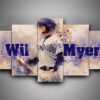 San Diego Padres 3 - Sport 5 Panel Canvas Art Wall Decor