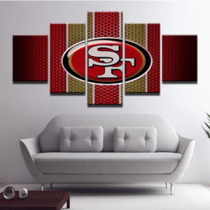 San Francisco 49Ers Team 1 - Sport 5 Panel Canvas Art Wall Decor