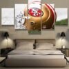 San Francisco 49Ers Team 2 - Sport 5 Panel Canvas Art Wall Decor