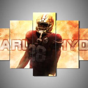 San Francisco 49Ers - Carlos Hyde - Sport 5 Panel Canvas Art Wall Decor