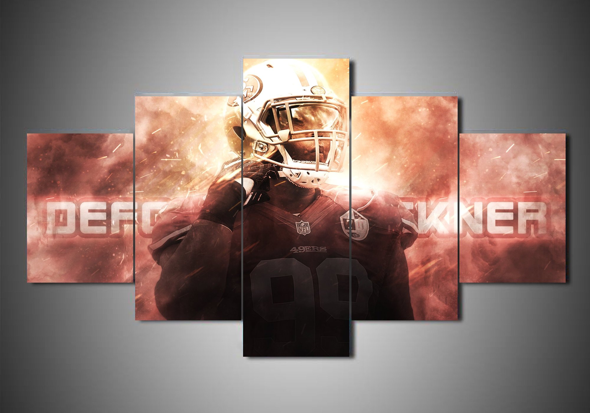 San Francisco 49Ers - Deforest Buckner - Sport 5 Panel Canvas Art Wall Decor San Francisco 49Ers - Deforest Buckner - Sport 5 Panel Canvas Art Wall Decor