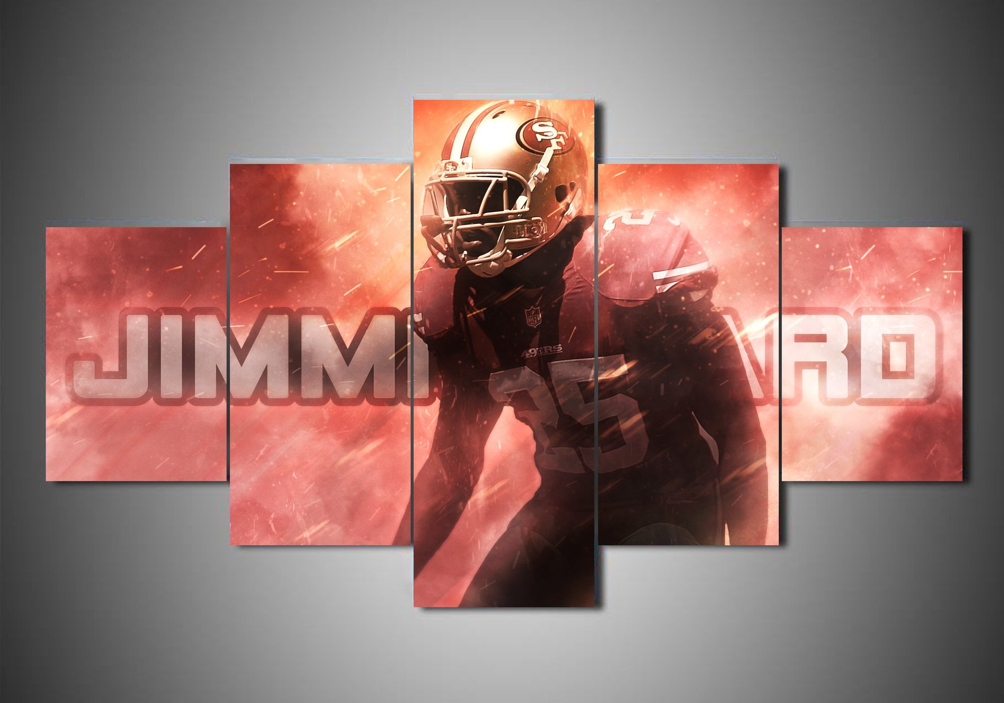 San Francisco 49Ers - Jimmie Ward - Sport 5 Panel Canvas Art Wall Decor San Francisco 49Ers - Jimmie Ward - Sport 5 Panel Canvas Art Wall Decor