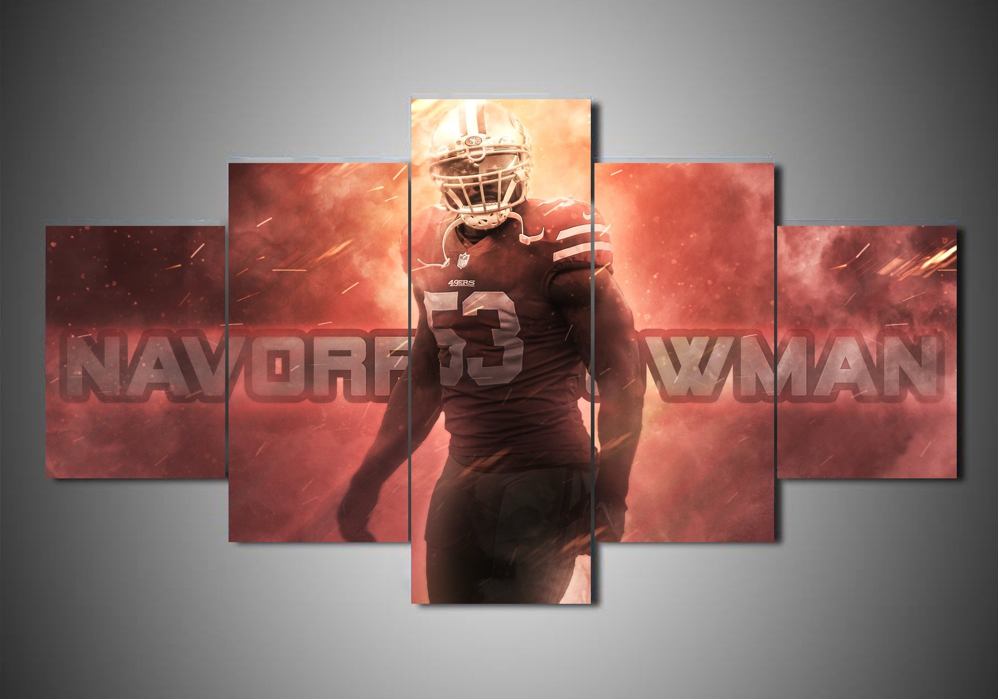 San Francisco 49Ers - Navorro Bowman - Sport 5 Panel Canvas Art Wall Decor San Francisco 49Ers - Navorro Bowman - Sport 5 Panel Canvas Art Wall Decor