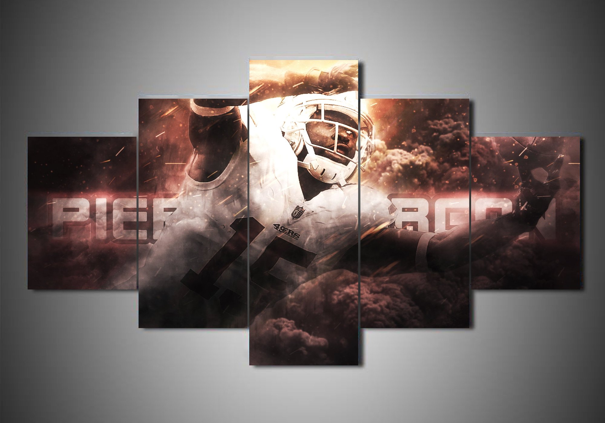 San Francisco 49Ers - Pierre Garcon - Sport 5 Panel Canvas Art Wall Decor San Francisco 49Ers - Pierre Garcon - Sport 5 Panel Canvas Art Wall Decor