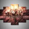San Francisco 49Ers - Team - Sport 5 Panel Canvas Art Wall Decor