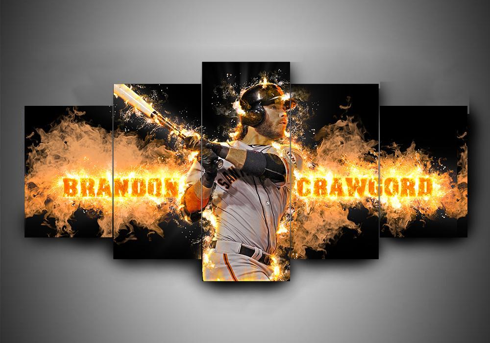 San Francisco Giants 2 - Sport 5 Panel Canvas Art Wall Decor San Francisco Giants 2 - Sport 5 Panel Canvas Art Wall Decor