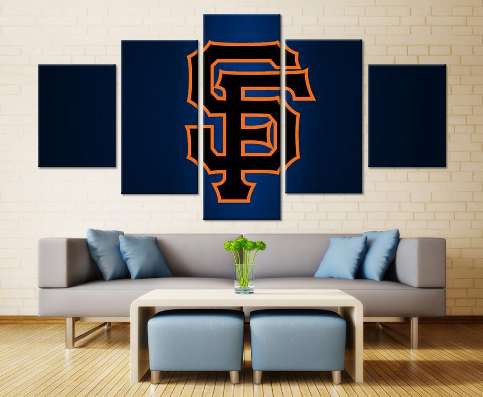 San Francisco Giants Team Logo - Sport 5 Panel Canvas Art Wall Decor San Francisco Giants Team Logo - Sport 5 Panel Canvas Art Wall Decor