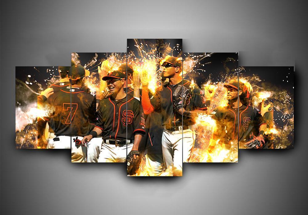 San Francisco Giants - Sport 5 Panel Canvas Art Wall Decor San Francisco Giants - Sport 5 Panel Canvas Art Wall Decor