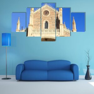 San Jeronimo Church In Madrid - Religion 5 Panel Canvas Art Wall Decor