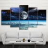 Satellite View - Space 5 Panel Canvas Art Wall Decor