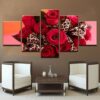 Say It With Flowers - Nature 5 Panel Canvas Art Wall Decor