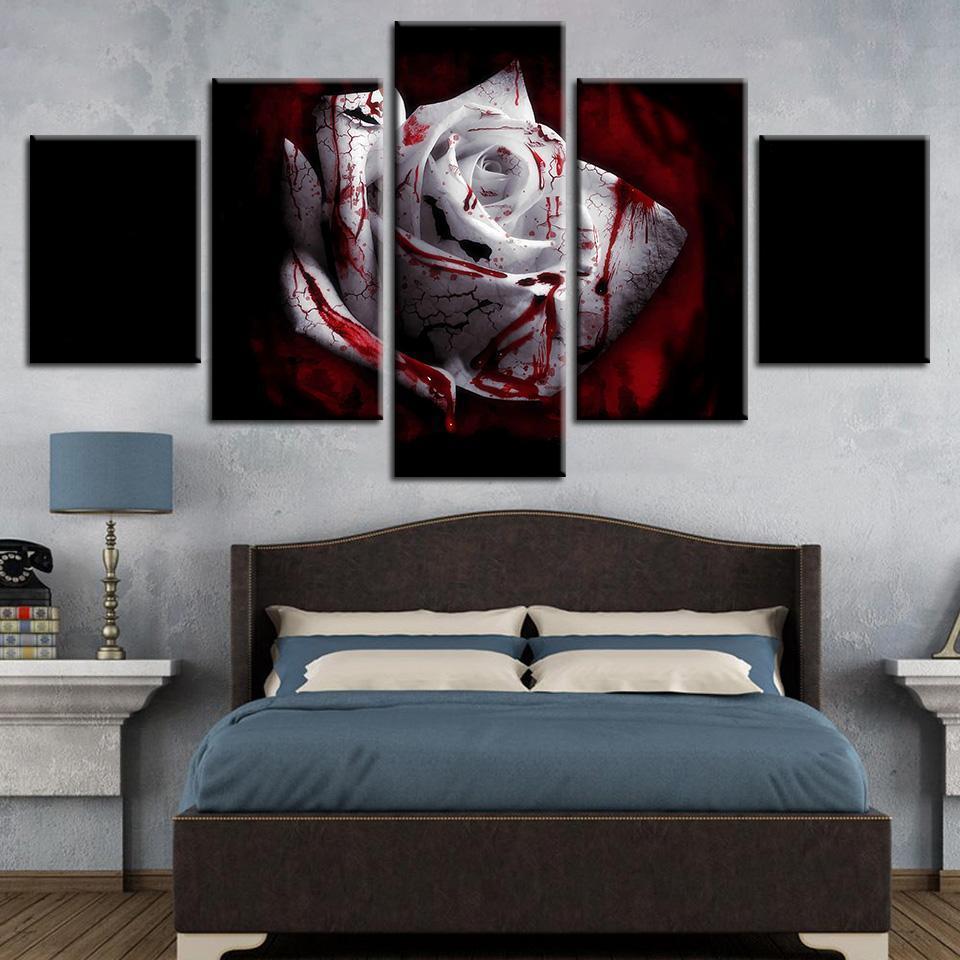 Scary Rose - Halloween 5 Panel Canvas Art Wall Decor Scary Rose - Halloween 5 Panel Canvas Art Wall Decor