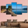 Scenery Of A Clam Blue Lake - Nature 5 Panel Canvas Art Wall Decor