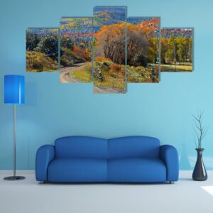 Scenic Back Road Near Ridgeway Colorado - Nature 5 Panel Canvas Art Wall Decor