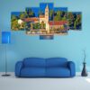 Scenic Island Of Vis Church - Nature 5 Panel Canvas Art Wall Decor