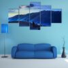 Scenic Meadow And Forest On Hillside - Nature 5 Panel Canvas Art Wall Decor