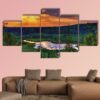 Scenic Overlook In The Ottawa National Forest - Nature 5 Panel Canvas Art Wall Decor