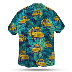 School Bus Pattern Hawaiian Shirt