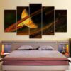 Science Space Fantasy Planet - Space Universe 5 Panel Canvas Art Wall Decor