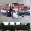 Science Space Galaxy - Nature 5 Panel Canvas Art Wall Decor