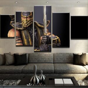 Scorpion - Gaming 5 Panel Canvas Art Wall Decor