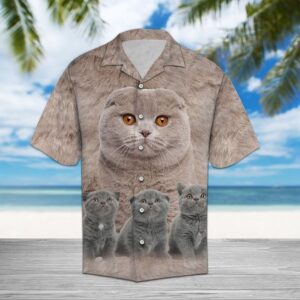 Scottish Fold Great Hawaiian Shirt Summer Button Up