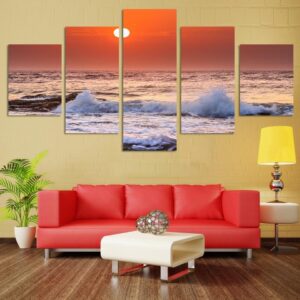 Sea 11 - Space 5 Panel Canvas Art Wall Decor