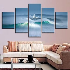 Sea 14 - Space 5 Panel Canvas Art Wall Decor