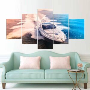 Sea 16 - Space 5 Panel Canvas Art Wall Decor