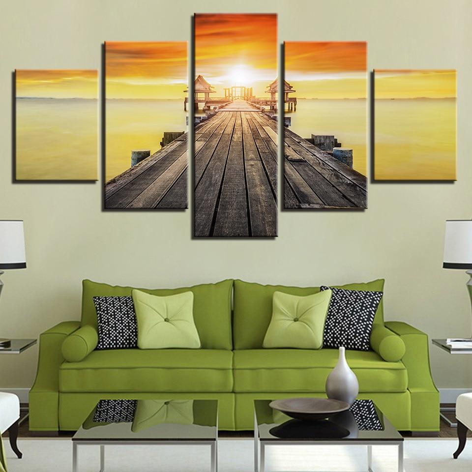 Sea 2 - Ocean 5 Panel Canvas Art Wall Decor Sea 2 - Ocean 5 Panel Canvas Art Wall Decor