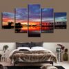 Sea 6 - Ocean 5 Panel Canvas Art Wall Decor