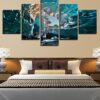 Sea 7 - Ocean 5 Panel Canvas Art Wall Decor