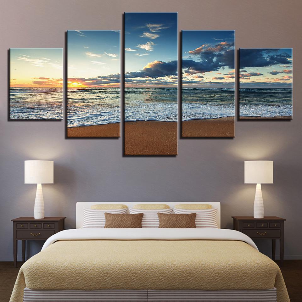 Sea 9 - Ocean 5 Panel Canvas Art Wall Decor Sea 9 - Ocean 5 Panel Canvas Art Wall Decor