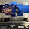 Sea Cliff At Night - Nature 5 Panel Canvas Art Wall Decor