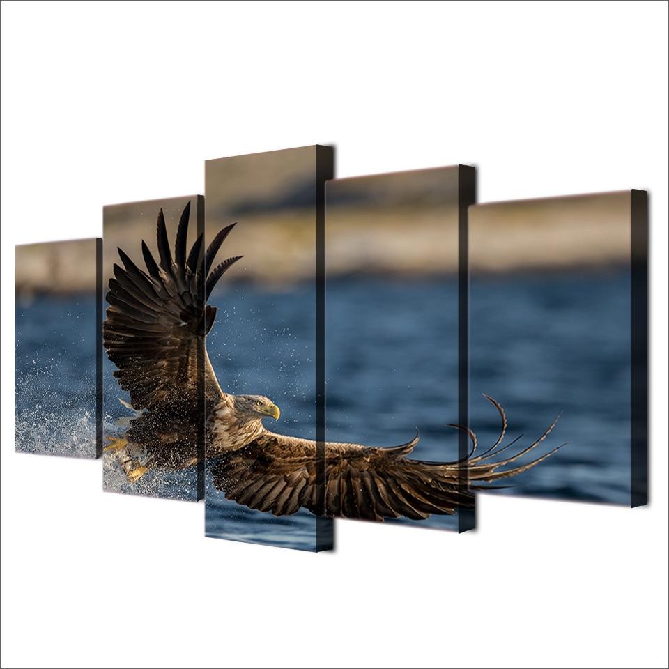 Sea Eagle - Animal 5 Panel Canvas Art Wall Decor Sea Eagle - Animal 5 Panel Canvas Art Wall Decor