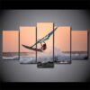 Sea Ocean Surfing - Sport 5 Panel Canvas Art Wall Decor