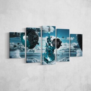 Sea Of Strings - Music 5 Panel Canvas Art Wall Decor