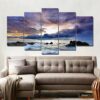 Sea Scenery - Space 5 Panel Canvas Art Wall Decor