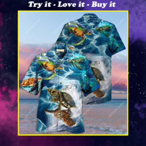 Sea Turtle And Ocean Full Printing Hawaiian Shirt
